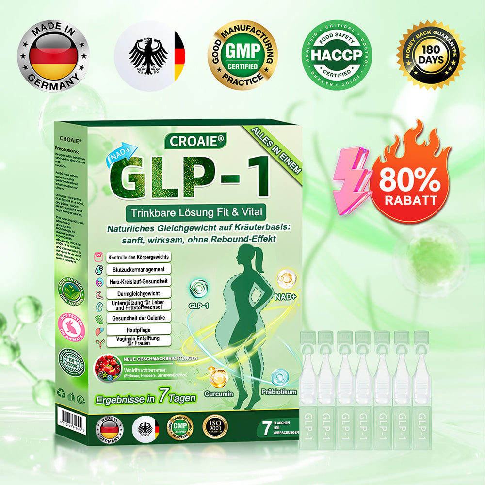 🇩🇪Online-Shop🍀Croaie® NAD+ GLP-1 Fit & Vital Oral Lösung (⚡1× täglich) ✅ Geeignet für Fettleibigkeit, Herz-Kreislauf-Gesundheit, Diabetes, Schlafapnoe, Darmgesundheit, Gelenkprobleme und weitere gesundheitliche Bedürfnisse