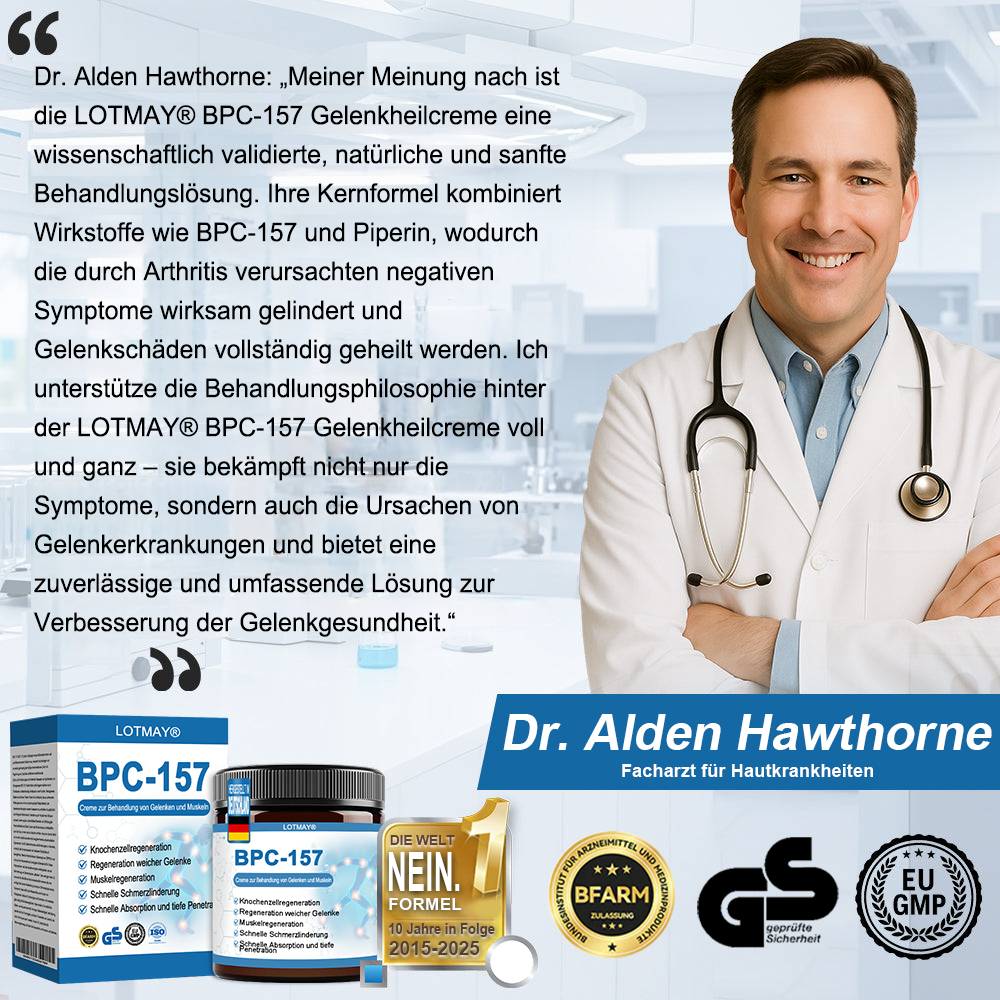 🇩🇪 LOTMAY® BPC-157 💙Creme zur Behandlung von Gelenken und Muskeln 🦴 Behandelt Arthritis, Neuropathie, Rheuma, Sportverletzungen & mehr 🌹