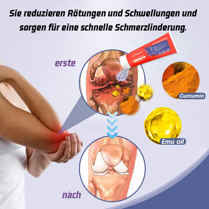 Offizieller Shop | LOTMAY® Kurkuma- & Emuöl Arthritis Beruhigendes Schmerz-Massagegel