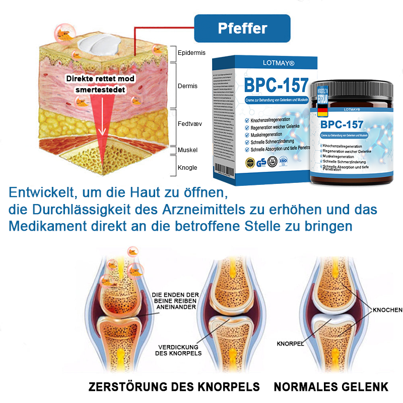 🇩🇪 LOTMAY® BPC-157 💙Creme zur Behandlung von Gelenken und Muskeln 🦴 Behandelt Arthritis, Neuropathie, Rheuma, Sportverletzungen & mehr 🌹