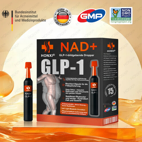 🔥 Letzter Platz verfügbar! ⚡ Sichere dir 30 % RABATT – nur für kurze Zeit! HONXI® NAD+ GLP-1 bildgebende Droppar – geeignet bei Fettleibigkeit, Diabetes und Herz-Kreislauf-Erkrankungen