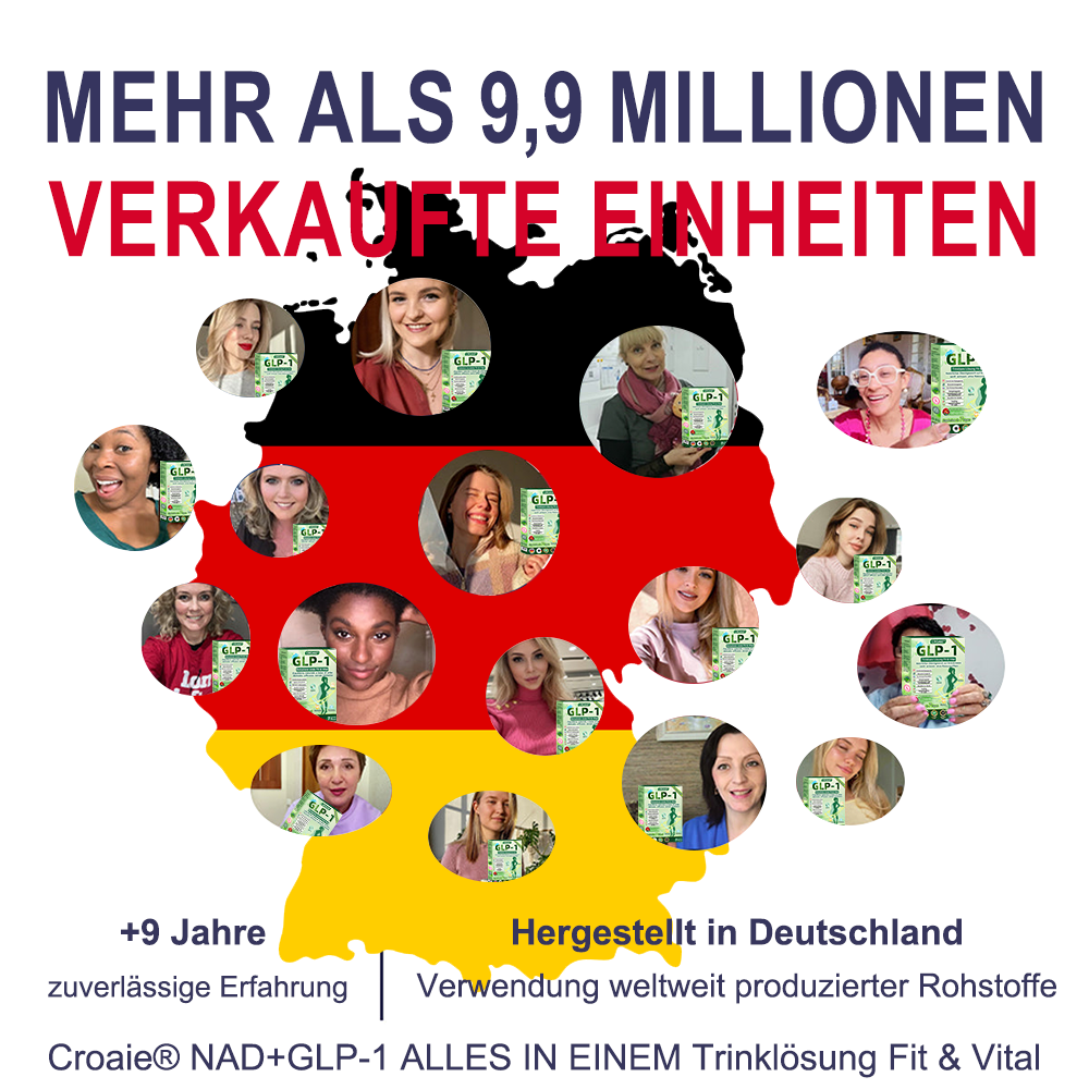 🇩🇪Online-Shop🍀Croaie® NAD+ GLP-1 Fit & Vital Oral Lösung (⚡1× täglich) ✅ Geeignet für Fettleibigkeit, Herz-Kreislauf-Gesundheit, Diabetes, Schlafapnoe, Darmgesundheit, Gelenkprobleme und weitere gesundheitliche Bedürfnisse