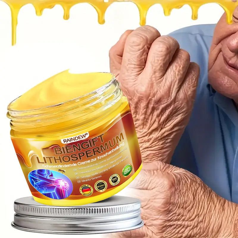 RAINDEW®🔥 BIENGIFT-LITHOSPERMUM Schmerzlindemde Creme zur Knochenheilung👑👑 (Speziell für ältere Erwachsene)