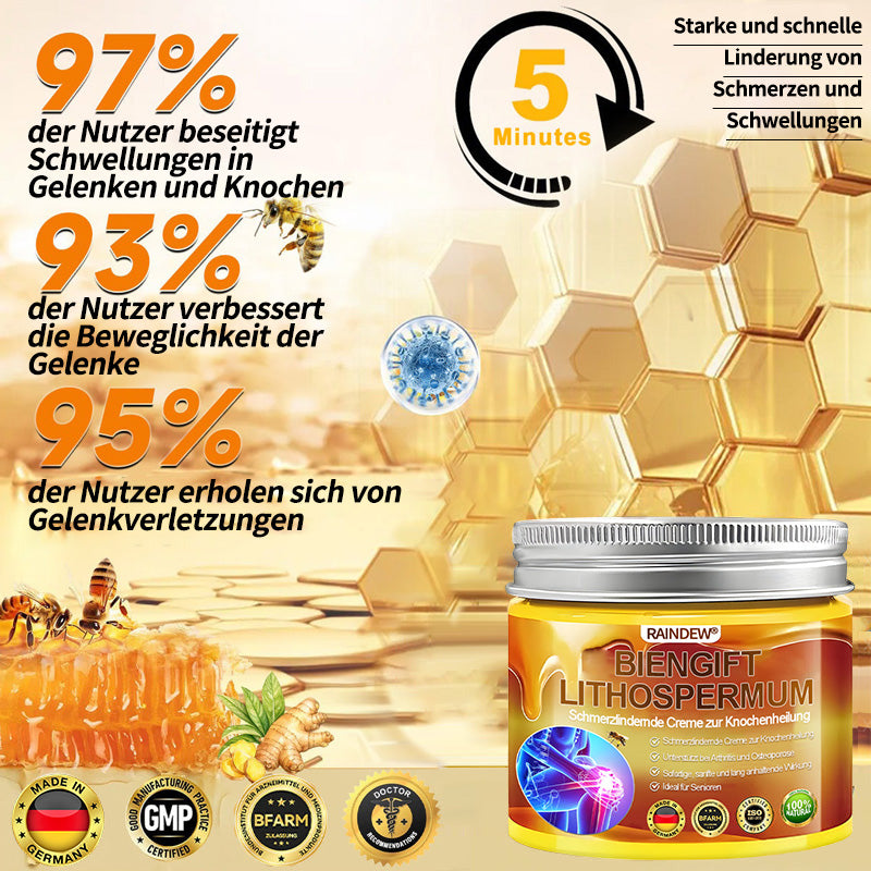 RAINDEW®🔥 BIENGIFT-LITHOSPERMUM Schmerzlindemde Creme zur Knochenheilung👑👑 (Speziell für ältere Erwachsene)