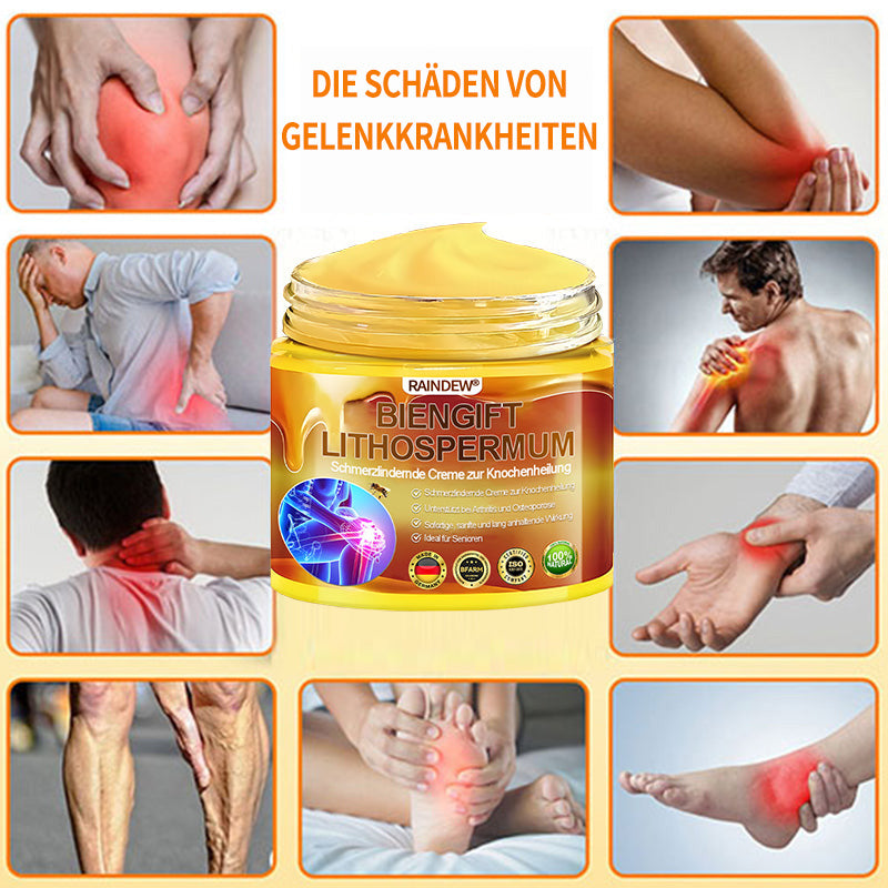RAINDEW®🔥 BIENGIFT-LITHOSPERMUM Schmerzlindemde Creme zur Knochenheilung👑👑 (Speziell für ältere Erwachsene)