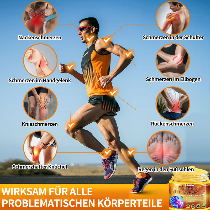 RAINDEW®🔥 BIENGIFT-LITHOSPERMUM Schmerzlindemde Creme zur Knochenheilung👑👑 (Speziell für ältere Erwachsene)