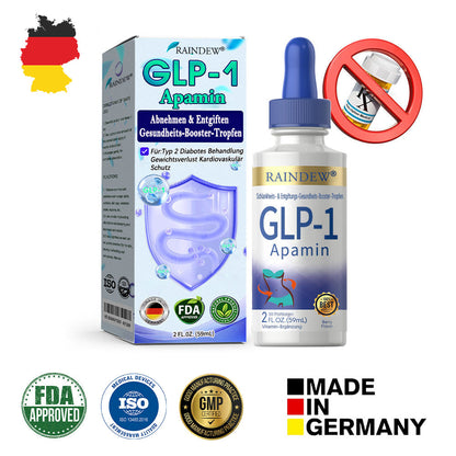 Raindew® GLP-1 Apamin Schlankheits- & Detox-Gesundheitstropfen 💎 (Lebensmitteltauglicher Fettverbrenner – Entwickelt von der Adipositas-Gesellschaft) 💎