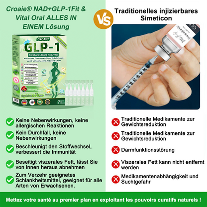 🇩🇪Online-Shop🍀Croaie® NAD+ GLP-1 Fit & Vital Oral Lösung (⚡1× täglich) ✅ Geeignet für Fettleibigkeit, Herz-Kreislauf-Gesundheit, Diabetes, Schlafapnoe, Darmgesundheit, Gelenkprobleme und weitere gesundheitliche Bedürfnisse